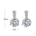 Женская мода стерлингового серебра 925 игристые Кристалл серьги